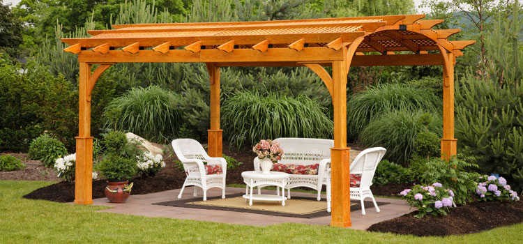 Cedar Wood Pergola Installation in Reseda, CA