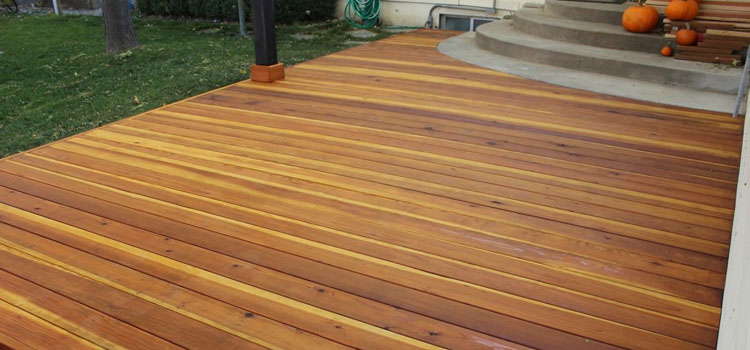 Smooth Redwood Decking in Reseda, CA